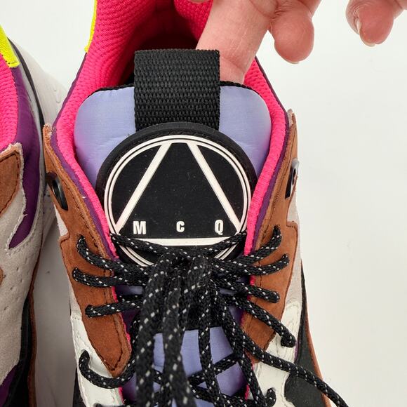 MCQ Alexander McQueen Swallow Daku Trainers Almond Multi Sneaker Leather EU45 - Picture 6 of 9